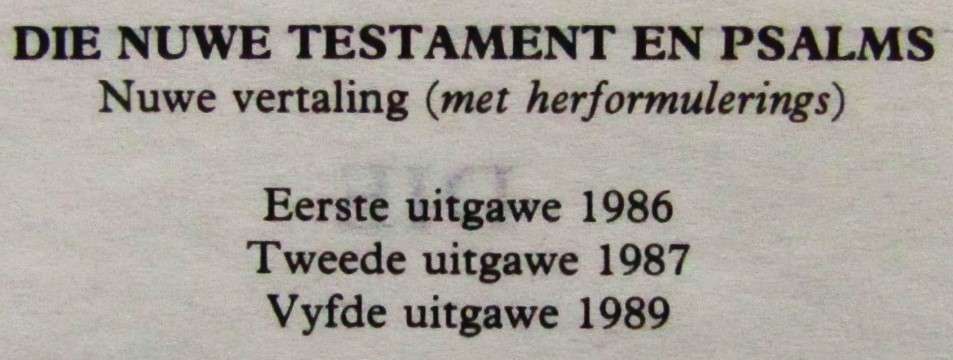 1989 SADF Afrikaans Pocket Bible