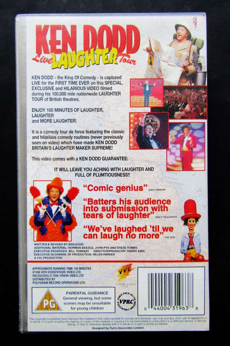 Ken Dodd's Live Laughter Tour - VHS Video Tape (1996)