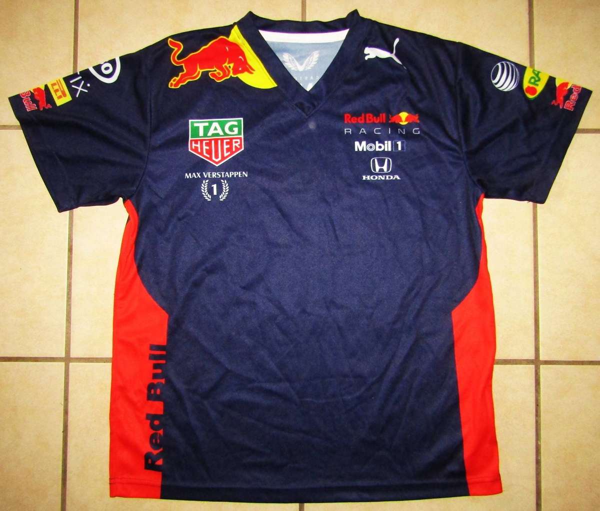 Max Verstappen Champion Red Bull Mobil Racing Shirt - Large Size