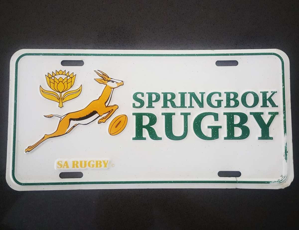 Old Springbok Rugby Metal Sign Plate