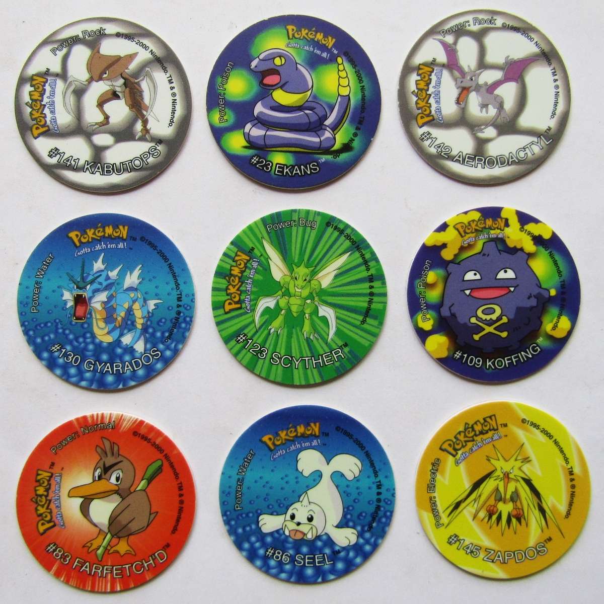 Lot of 9 Pokemon Tazo 2 Slammers by Simba