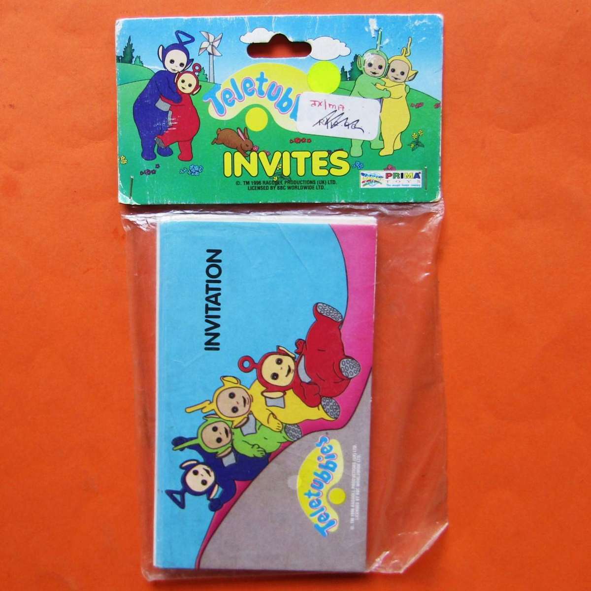 Unused Teletubbies Party Invites from 1996