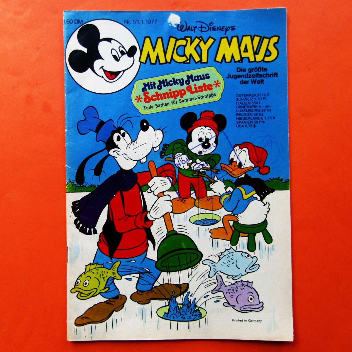 Mickey Mouse Nr 1 - German Walt Disney Comic Book (1977)
