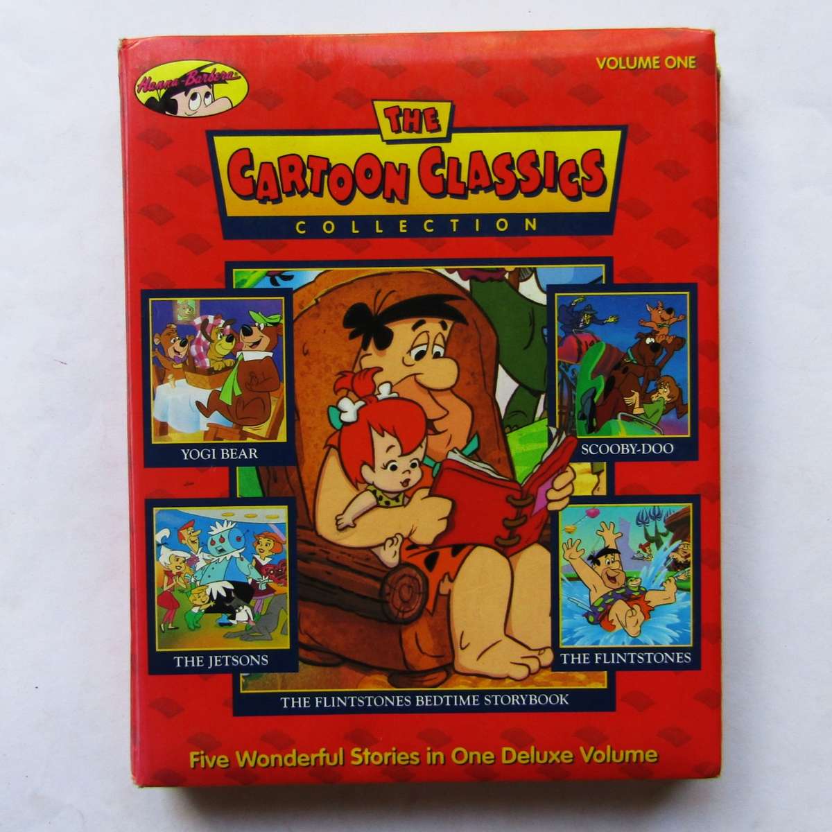 1995 Hanna Barbera Cartoon Classics Book - Flintstones, Yogi Bear, Scooby-Doo, Jetsons