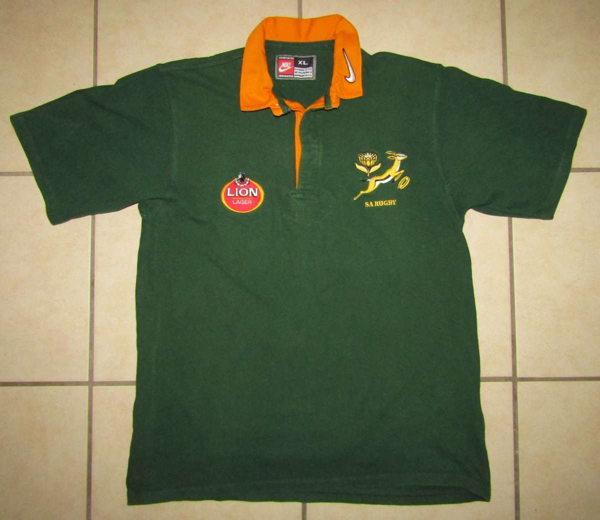 Old Nike Springbok Rugby Jersey - XL Size