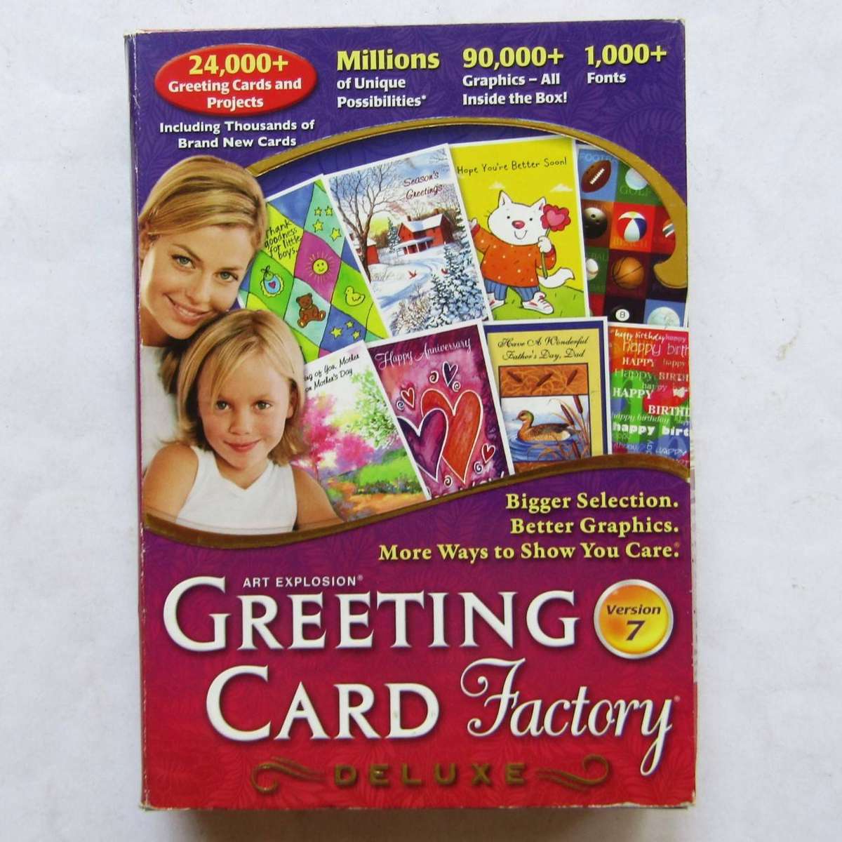 Greeting Card Factory Deluxe Version 7 - Box PC Software Program