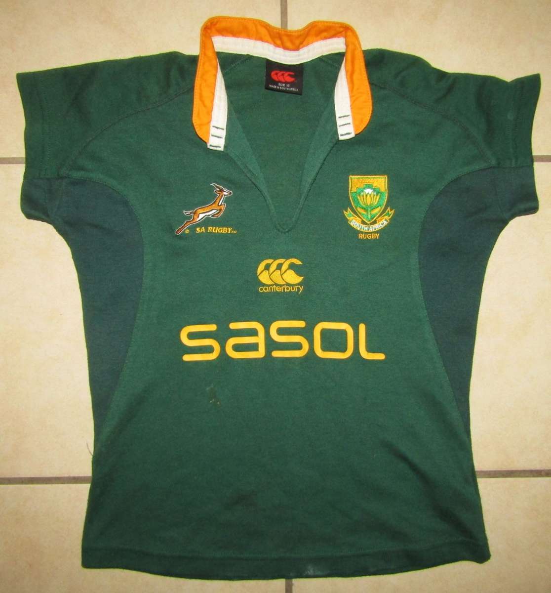 Old Springbok Rugby Jersey - Kids Size 10