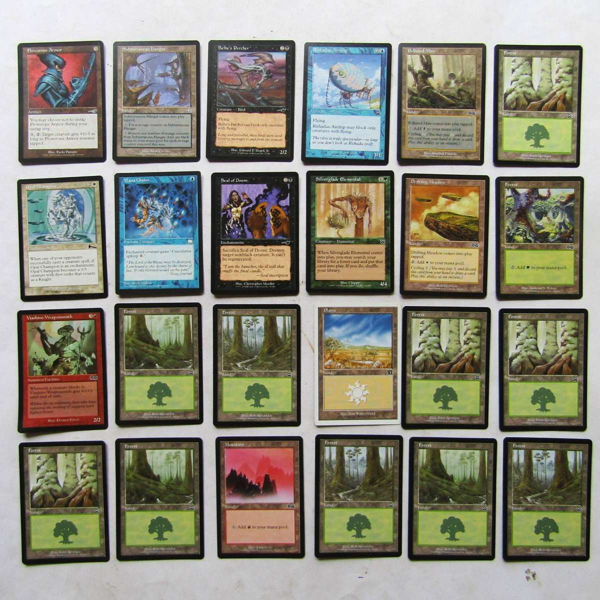 Lot 24 Old MTG Magic the Gathering Trading Cards