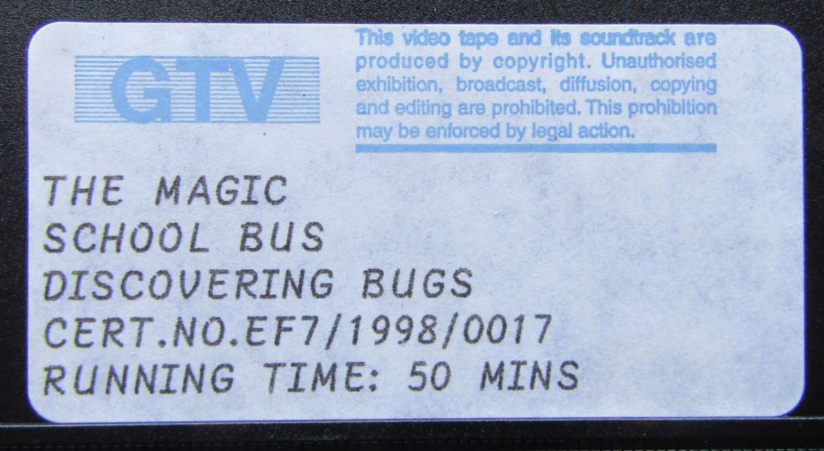 The Magic School Bus - VHS Video Tape (1998)
