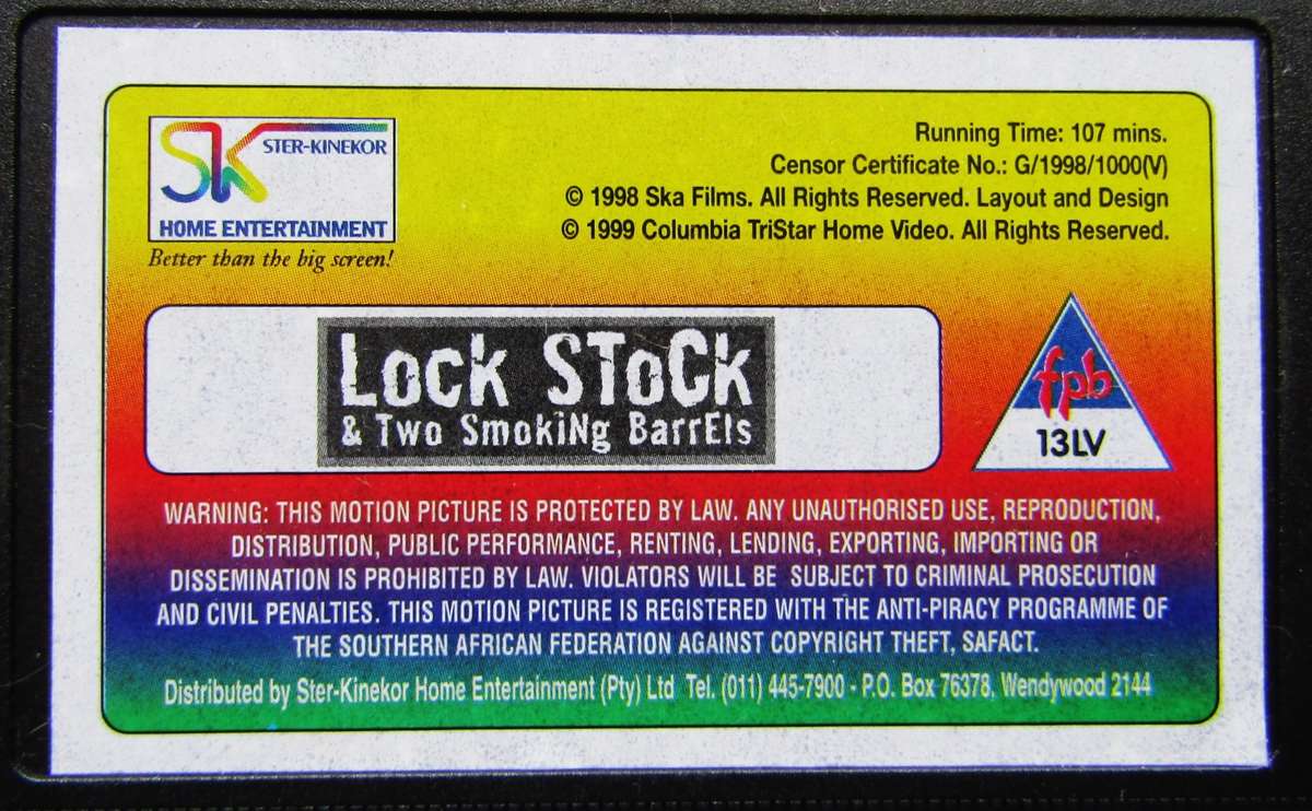 Lock, Stock and Two Smoking Barrels - Movie VHS Tape (1999)