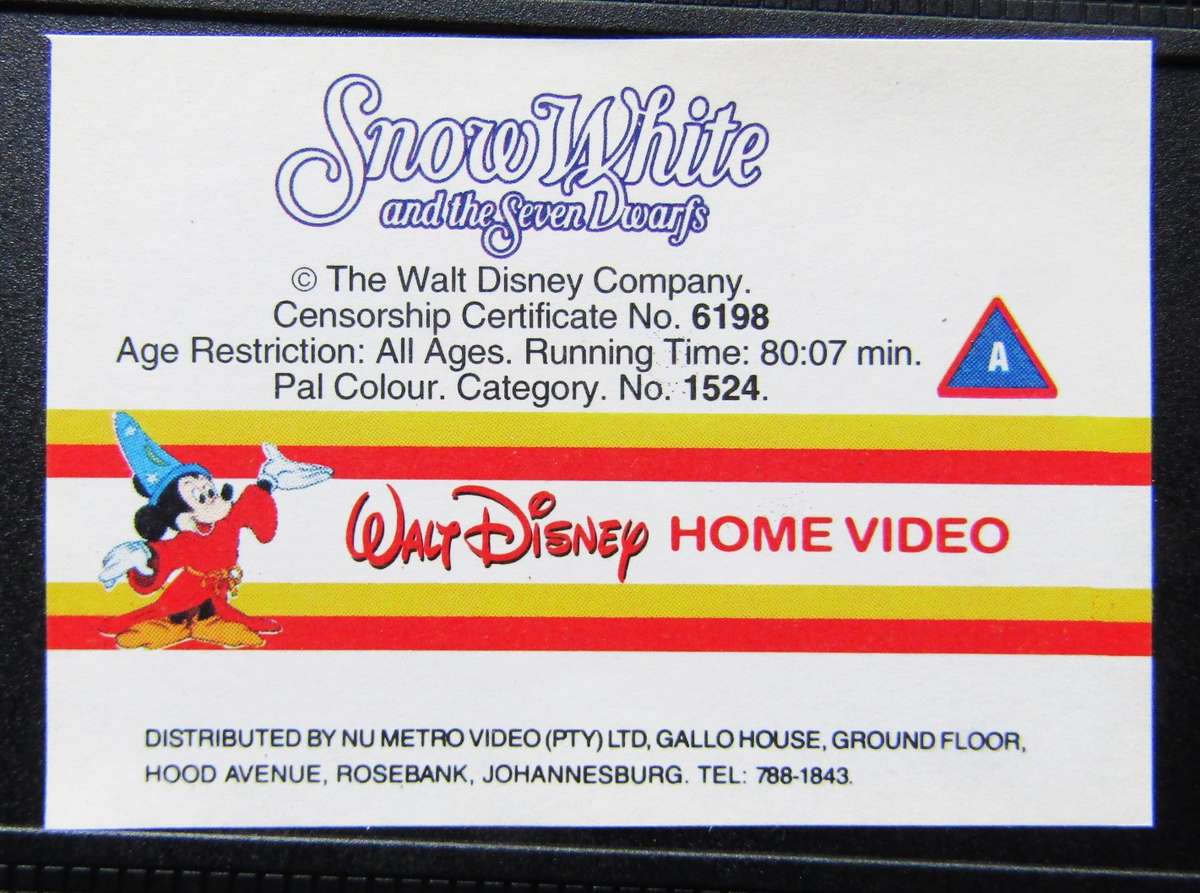 Snow White and the Seven Dwarfs - Special Edition Walt Disney VHS Tape
