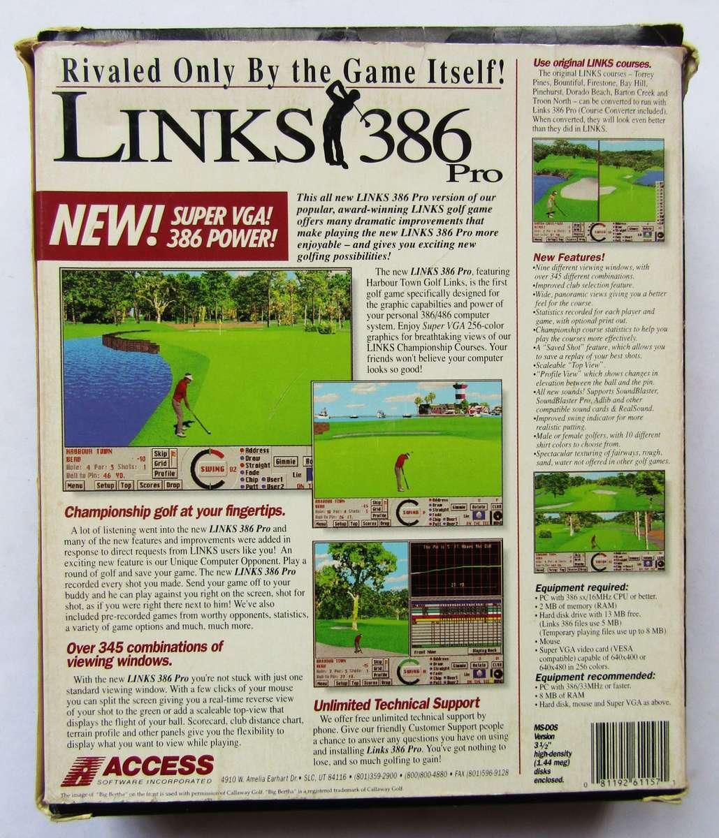 Links 386 Pro - Big Box PC Game (1994)