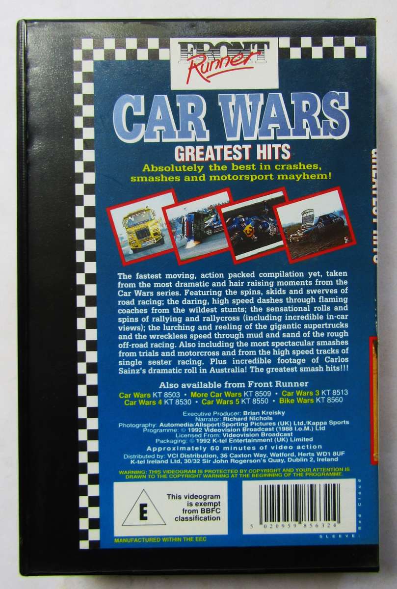 Car Wars - Greatest Hits - VHS Video Tape (1992)