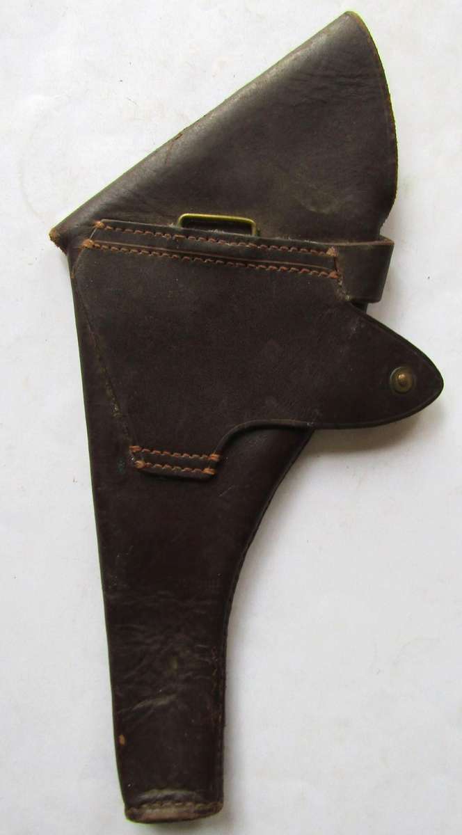 Old Webley Brown Leather Revolver Holster