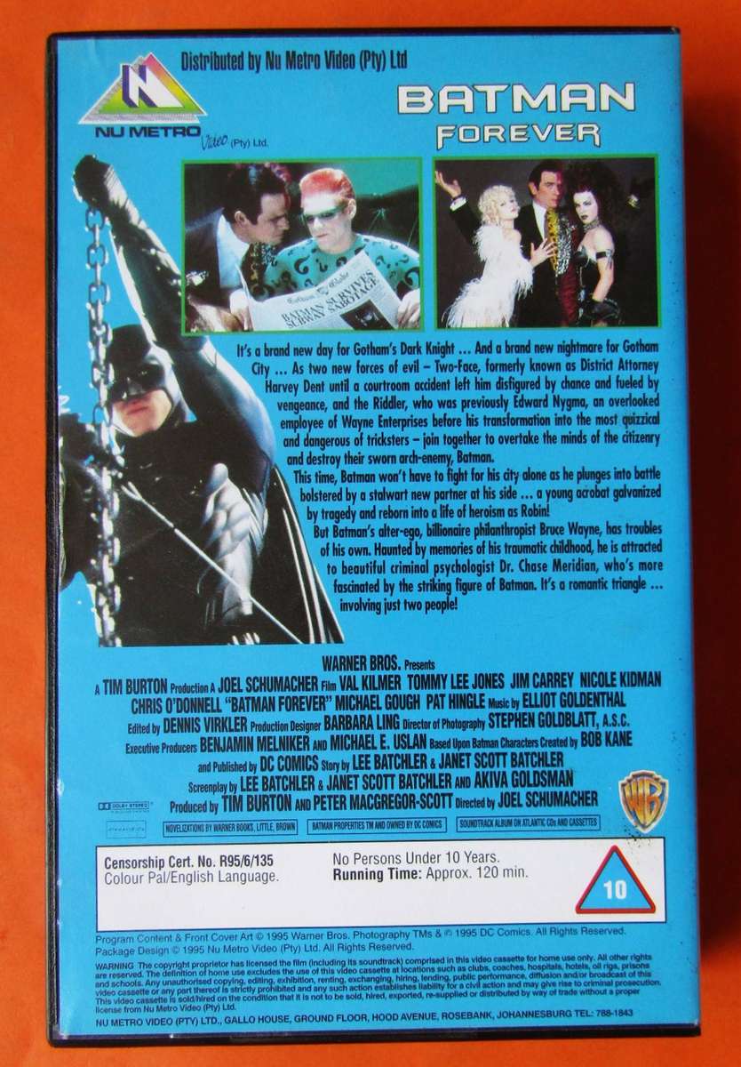 Batman Forever - Val Kilmer - Movie VHS Tape (1995)