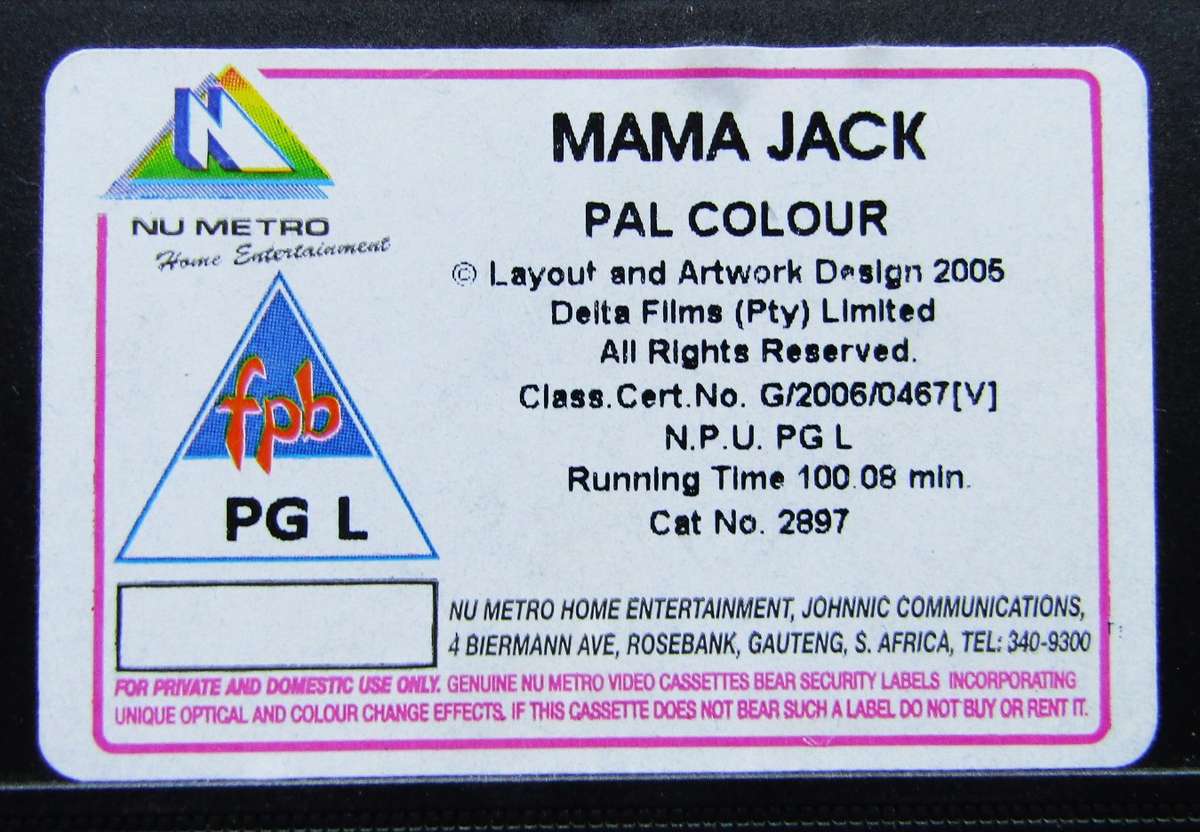 Mama Jack - Leon Schuster - Movie VHS Tape (2006)