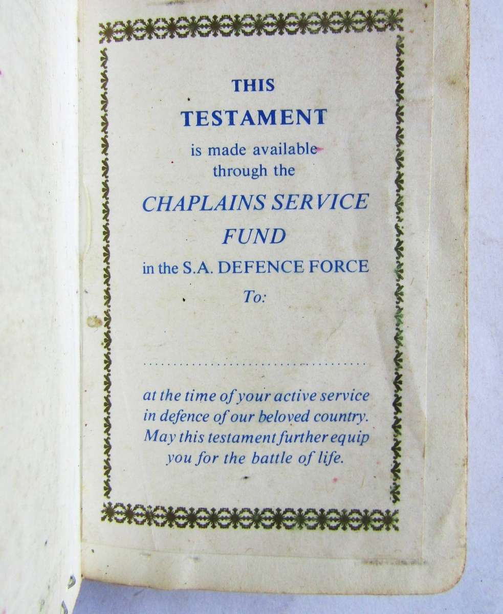 1980 SADF English Pocket Bible