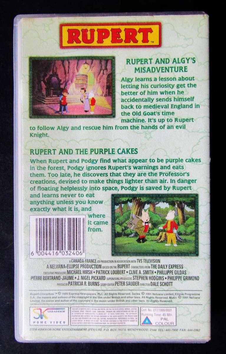 Rupert - TV Series VHS Tape (1999)