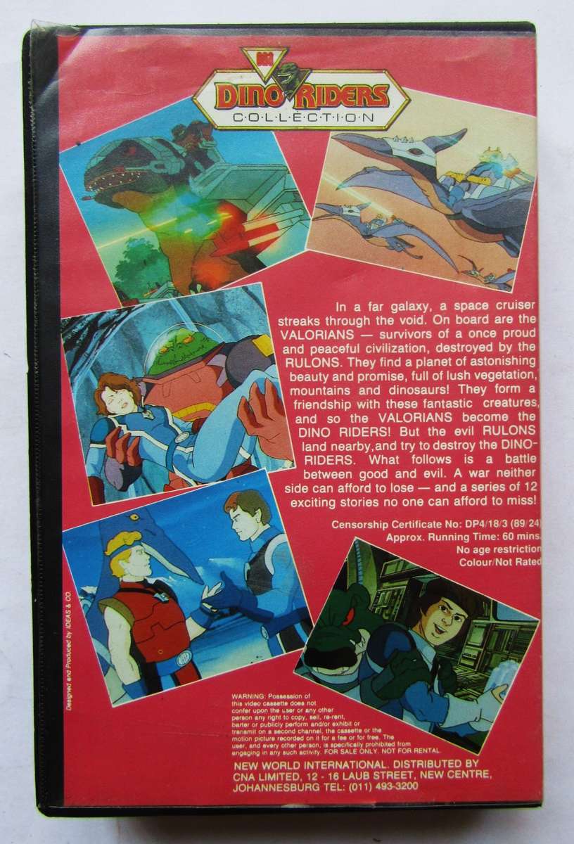 Dino Riders - Volume 1 - VHS Video Tape (1989)