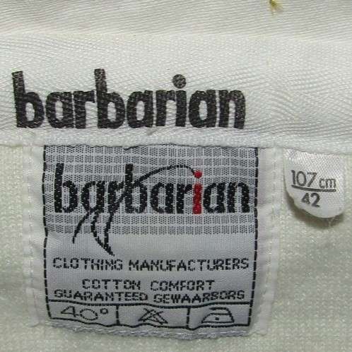 Old Barbarian All White Long Sleeve Rugby Jersey