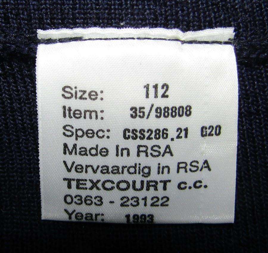 1993 Spoornet Railways Pullover Jersey