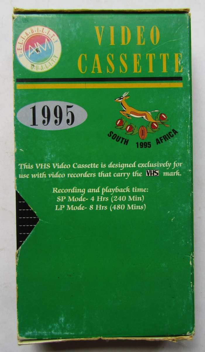 1995 Springbok Rugby VHS Video Cassette