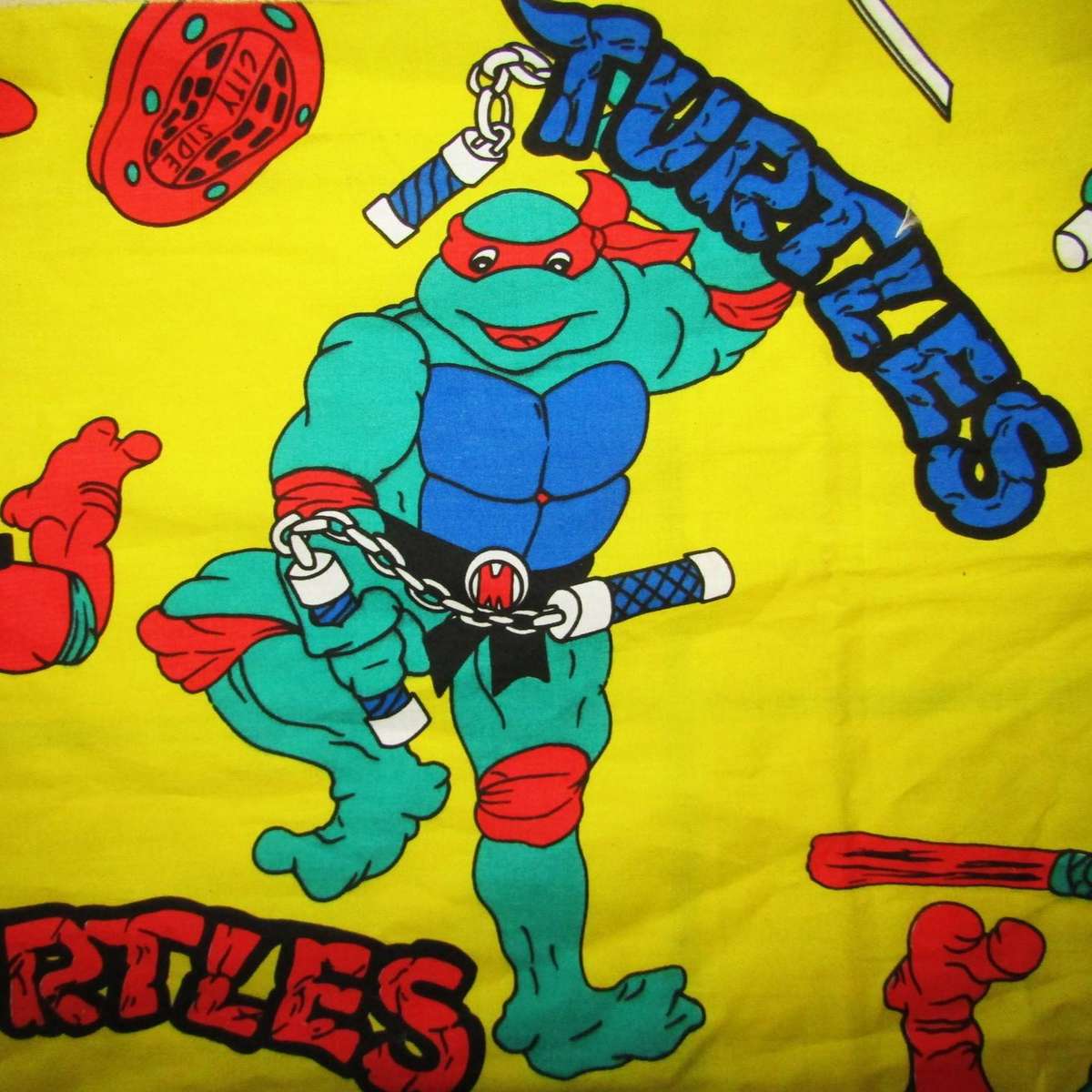 Old Teenage Mutant Ninja Turtles Piece of Fabric