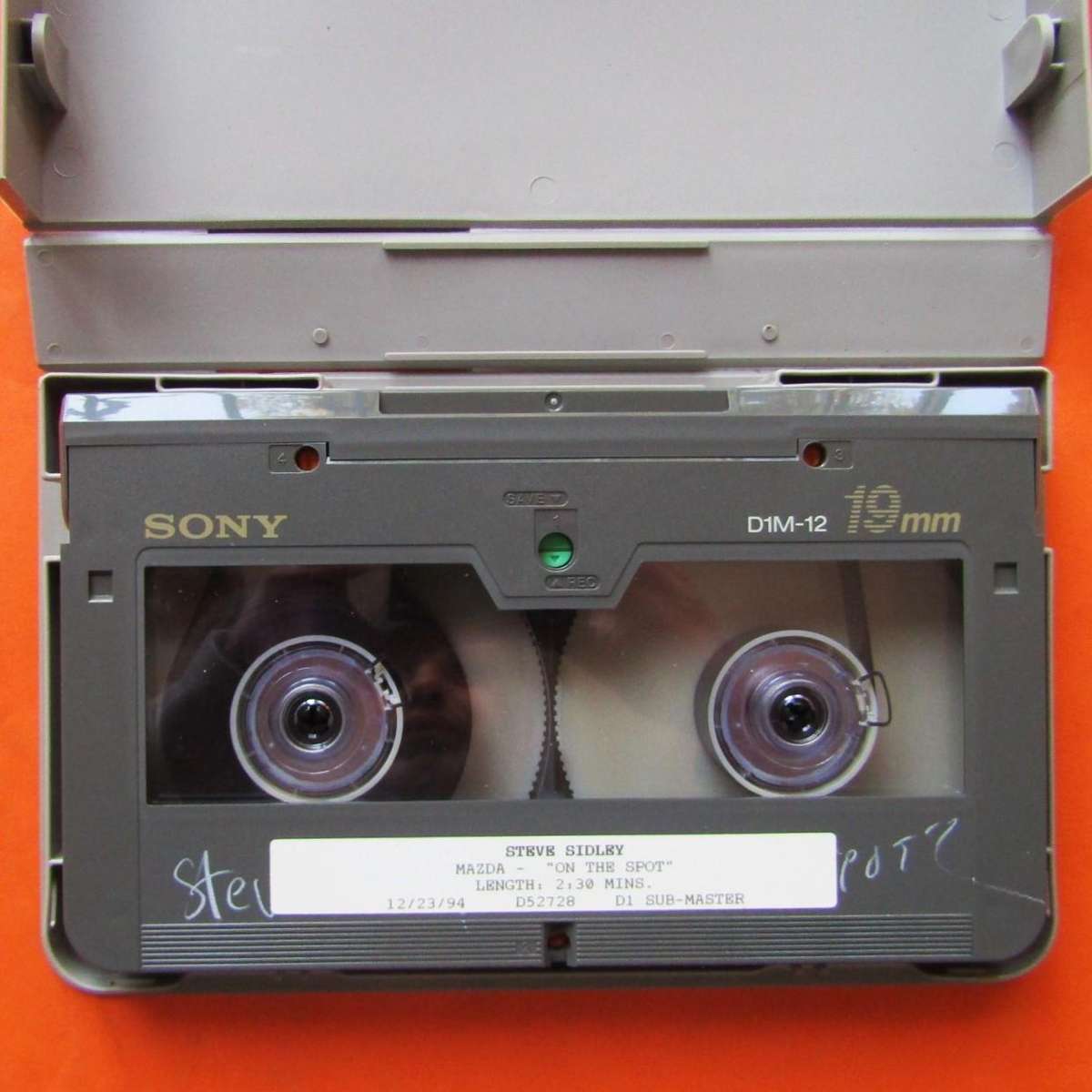 Large Sony D1M-12 19mm Video Cassette
