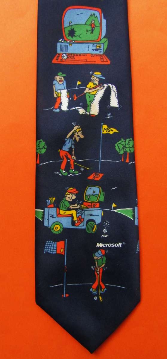 Old Microsoft Advertising Neck Tie