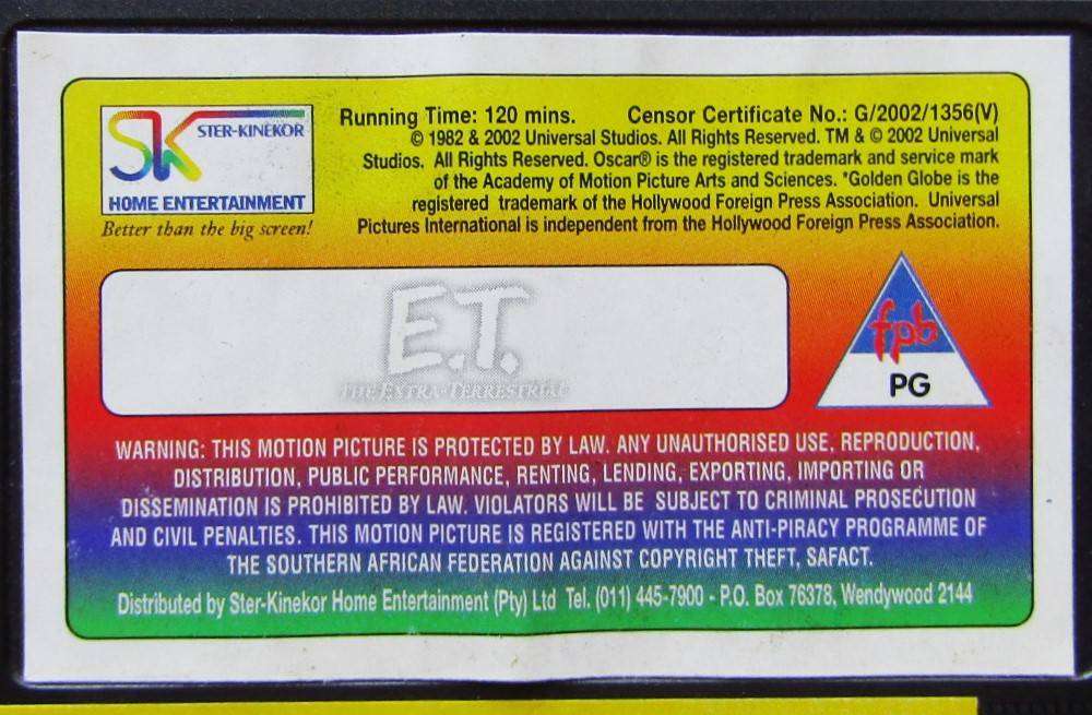 E.T. the Extra Terrestrial - Special Edition - Movie VHS Tape (2002)