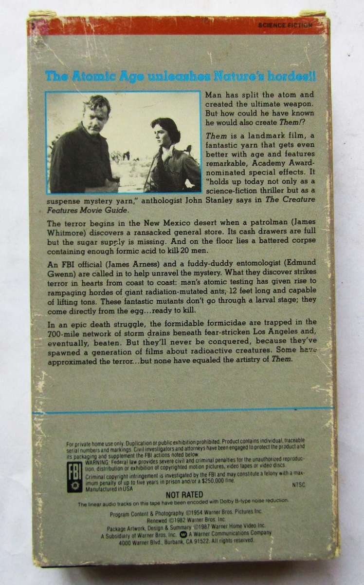 Them! - Horror Movie VHS Tape (1987)