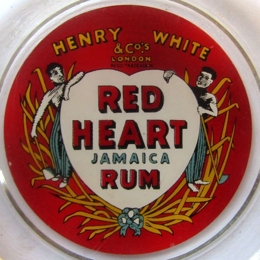 Old Red Heart Rum Ashtray