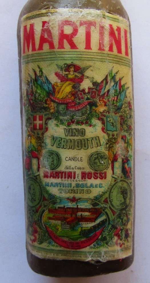 Old Martini Bottle Shaped Candle