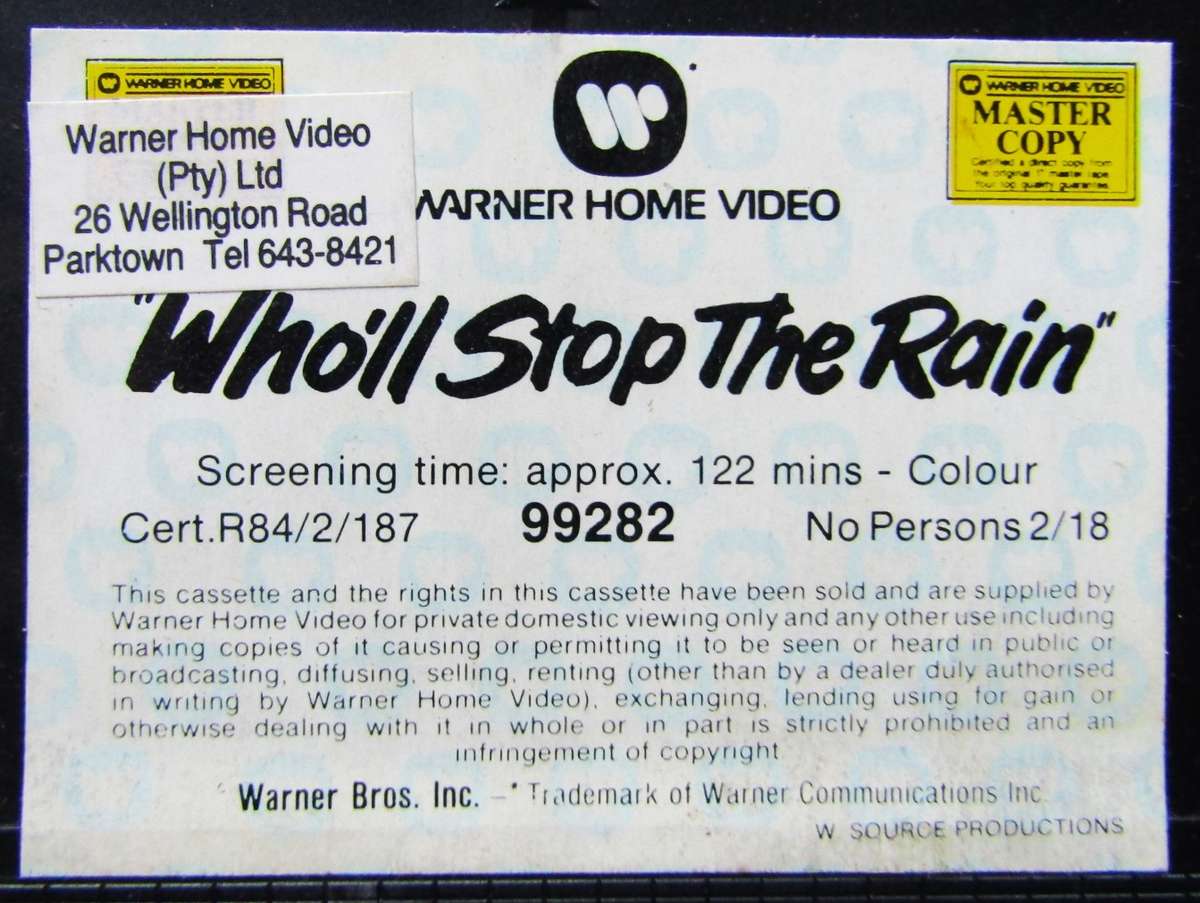 Who'll Stop the Rain - Nick Nolte - Movie VHS Tape (1984)