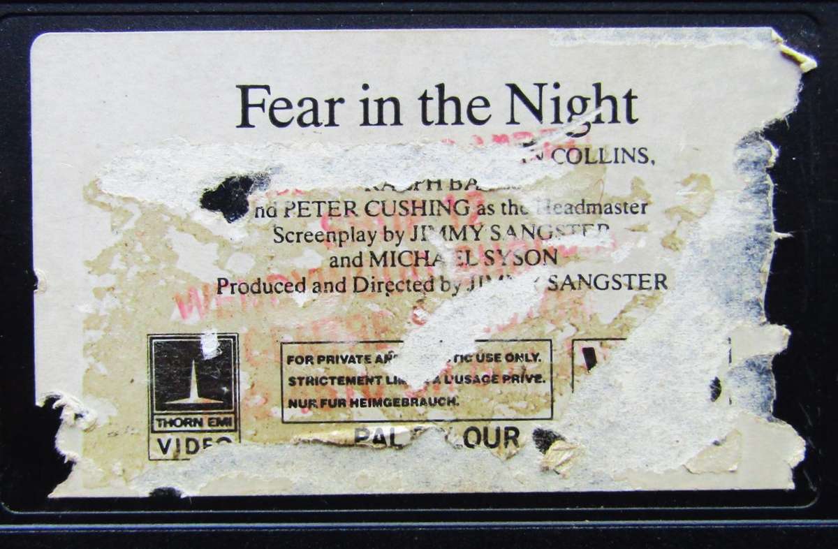 Fear in the Night - Joan Collins - Horror Movie VHS Tape (1972)