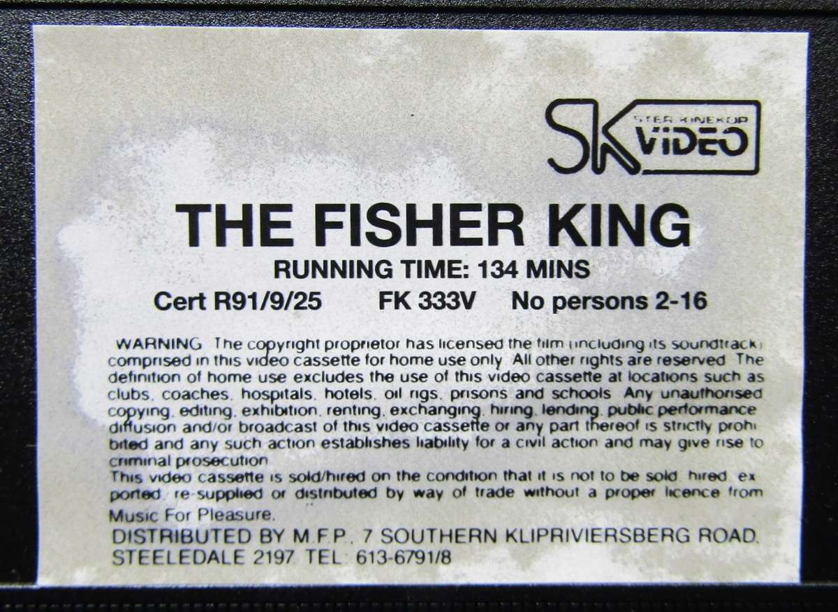The Fisher King - Robin Williams - Dark Comedy Movie VHS Tape (1992)