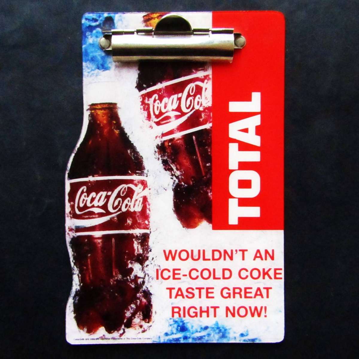 Old Total Coca Cola Advertising Clipboard