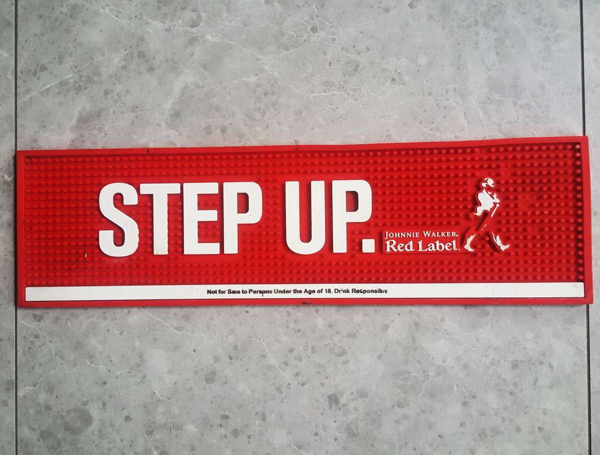 Old Johnnie Walker Red Label PVC Rubber Bar Mat