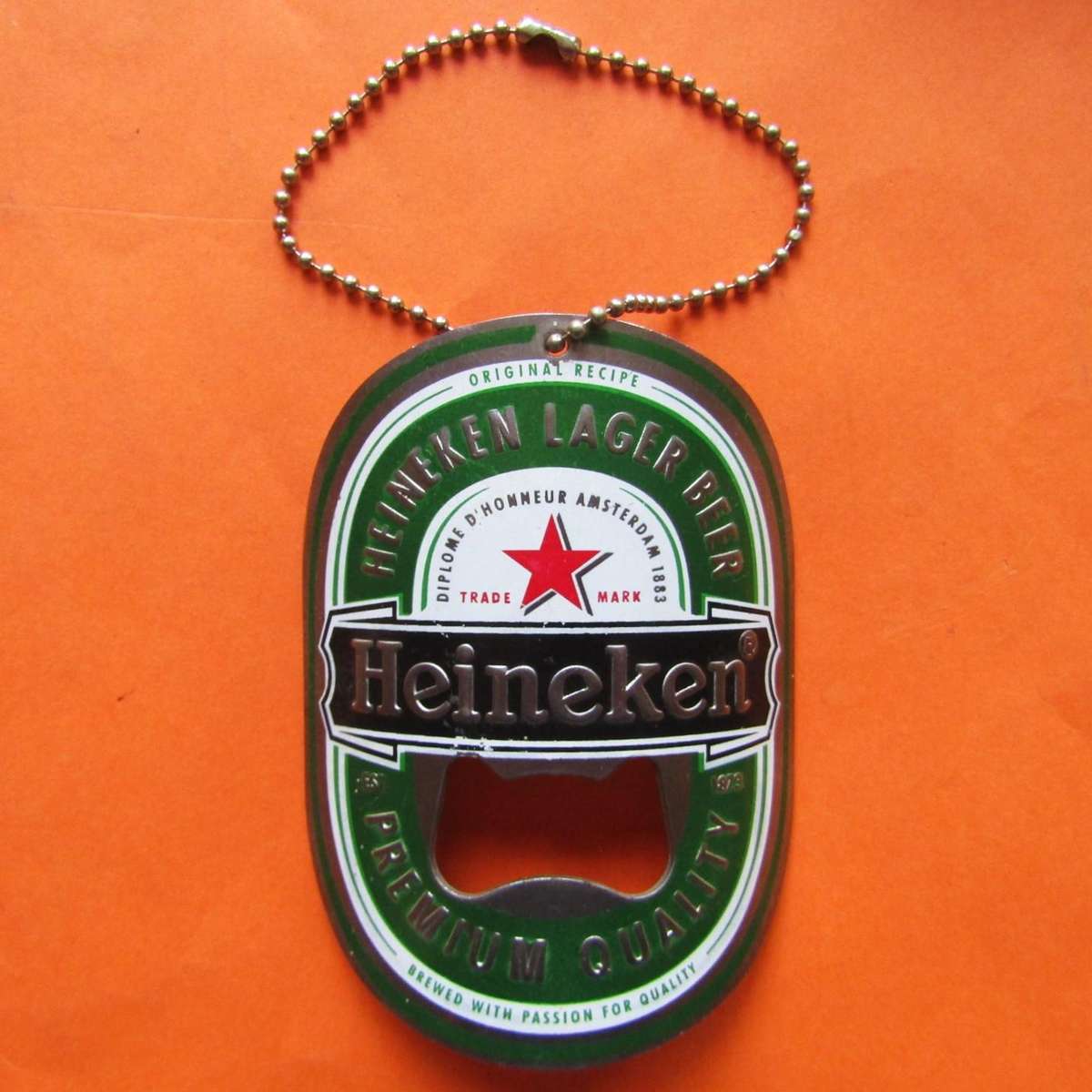 Cool Heineken Beer Bottle Opener on a Chain