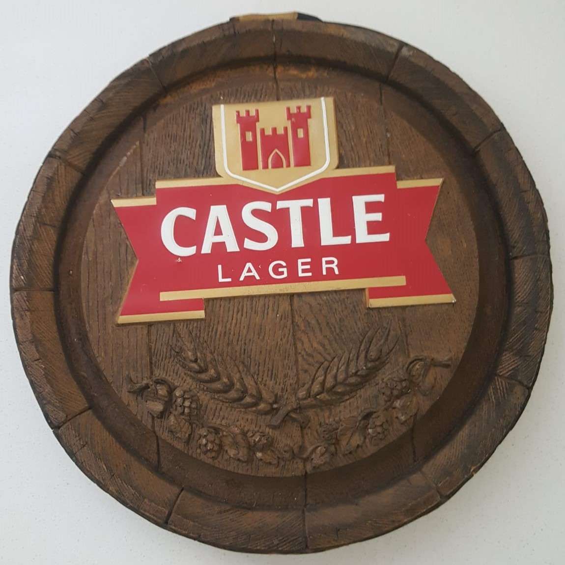Old Castle Lager Beer Barrel Sign