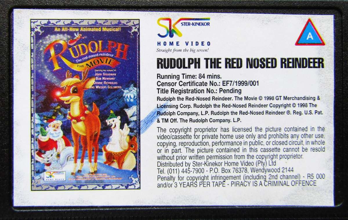 Rudolph the Red Nosed Reindeer - Movie VHS Tape (1999)