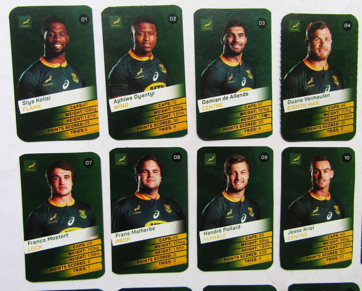 Lot of 26 Springbok Rugby Super Trading Cards