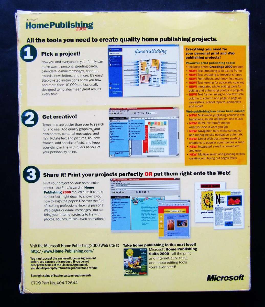 Microsoft Home Publishing 2000 - Software Program