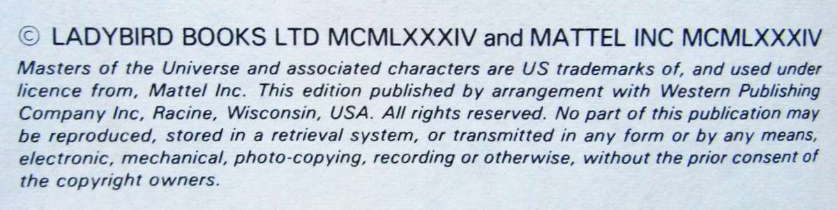 1984 Masters of the Universe - Hardcover Book