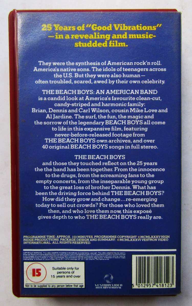 The Beach Boys - An American Band - VHS Video Tape (1985)