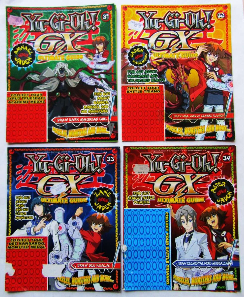 Lot of 4 Yu-Gi-Oh! GX Guide Magazines