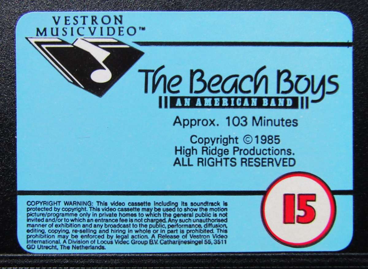 The Beach Boys - An American Band - VHS Video Tape (1985)