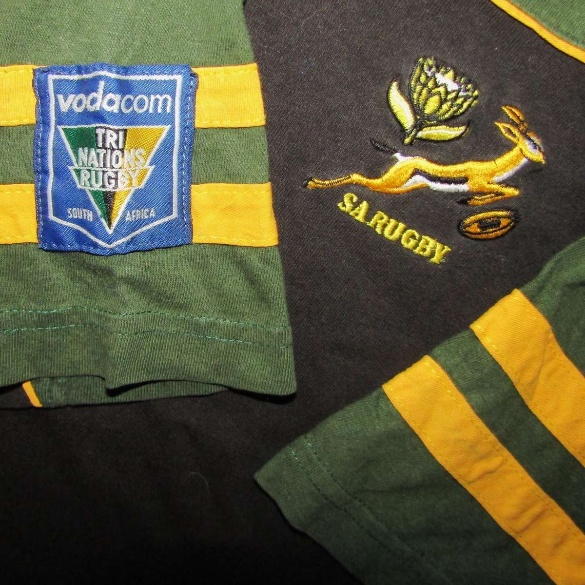 Old Tri Nations Springbok Rugby Shirt - Large Size