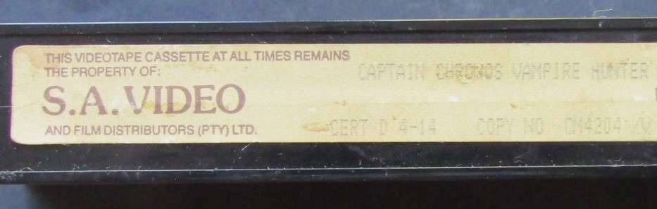 Captain Kronos: Vampire Hunter - Horror Movie VHS Tape (1974)
