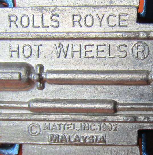 1982 Hot Wheels Rolls Royce Car